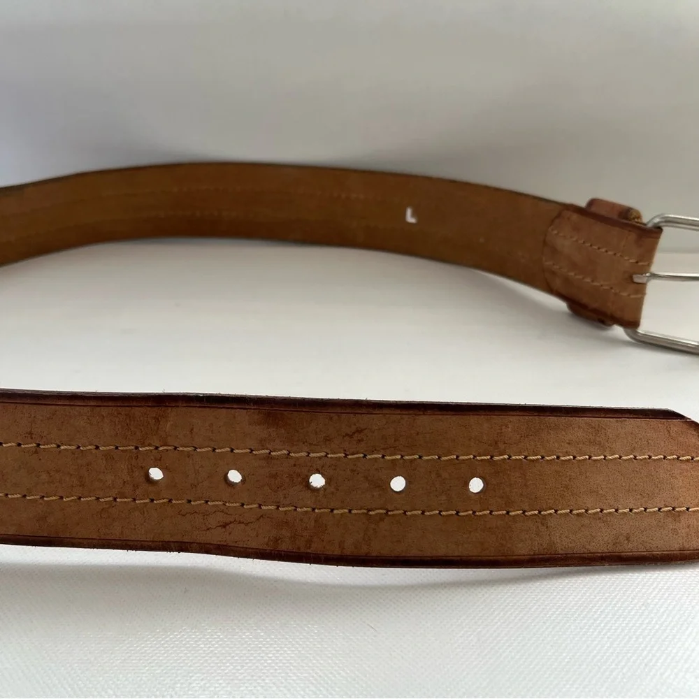 Vintage Hipwear Wide Tan Leather Belt